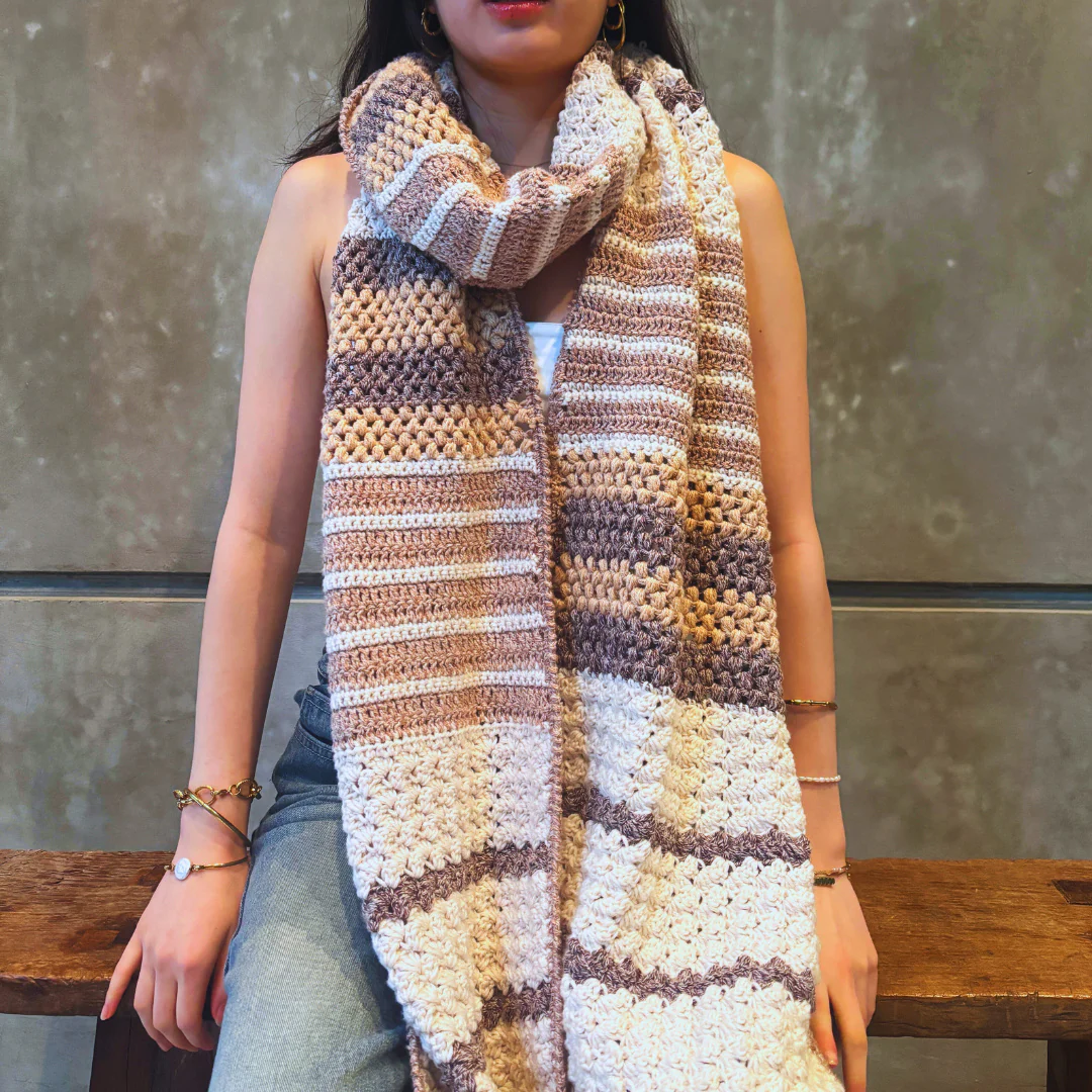 The Driftwood - Long Textured Scarf and Wrap - Image 3