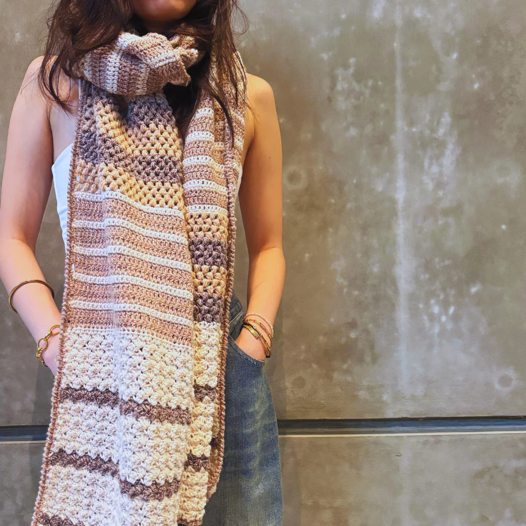 The Driftwood - Long Textured Scarf and Wrap - Image 4